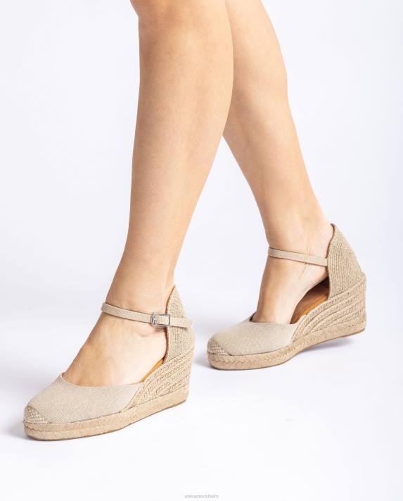 Unisa kvinnor brun espadrille vamp-klack i ecolino 06DT472