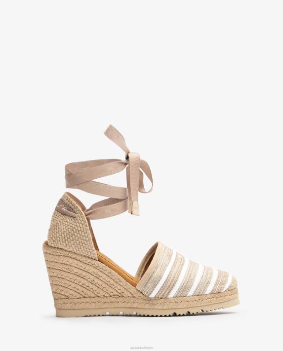 Unisa kvinnor brun högklackat espadrille tillverkad i jarapa-tyg 06DT719