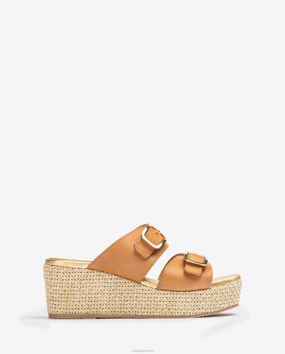 Unisa kvinnor brun sandal med axelband med spänne 06DT148