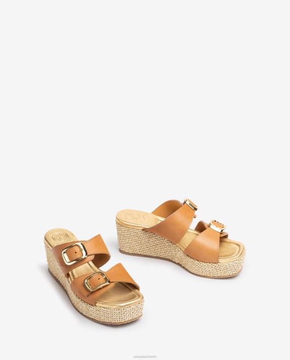 Unisa kvinnor brun sandal med axelband med spänne 06DT148