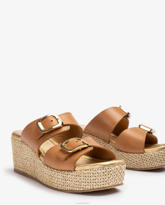 Unisa kvinnor brun sandal med axelband med spänne 06DT148