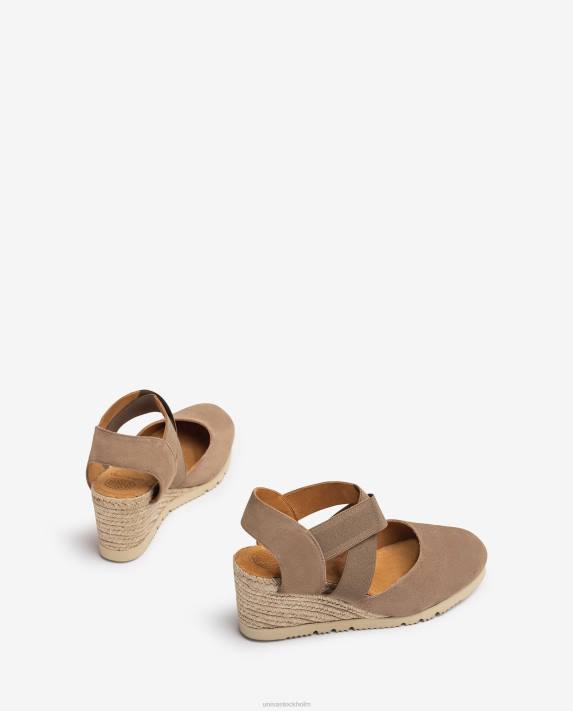 Unisa kvinnor brun sandal med elastiska remmar 06DT771