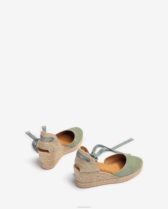 Unisa kvinnor grön ankel slips espadrille 06DT481