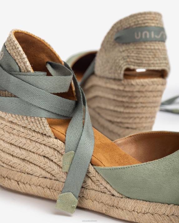 Unisa kvinnor grön ankel slips espadrille 06DT481