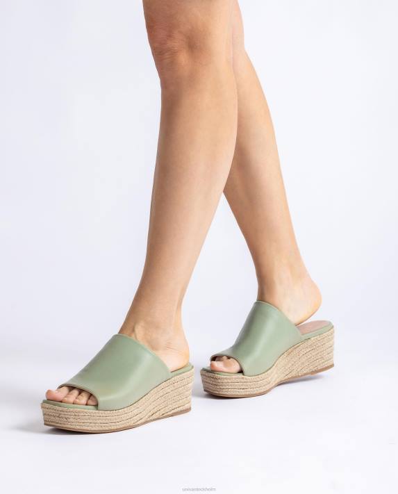 Unisa kvinnor grön kilsandaler med fyrkantig tå 06DT383