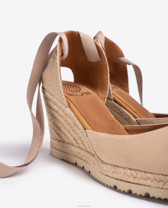 Unisa kvinnor graciös espadrille i mocka 06DT701