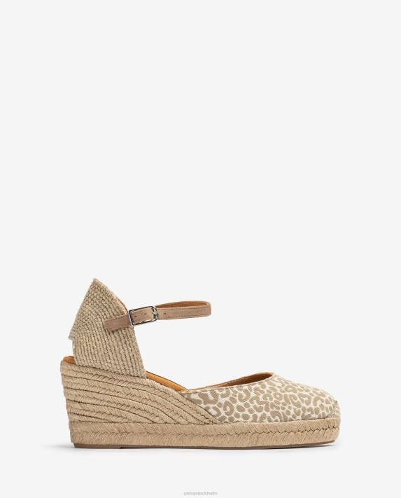 Unisa kvinnor graciös espadrille vamp-klack i tyg 06DT786