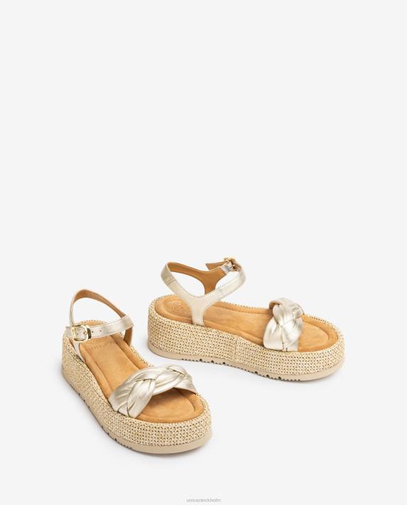Unisa kvinnor graciös sandal med quiltad fläta framtill 06DT96
