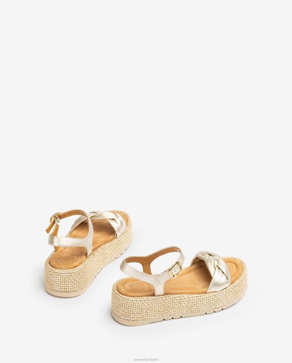 Unisa kvinnor graciös sandal med quiltad fläta framtill 06DT96