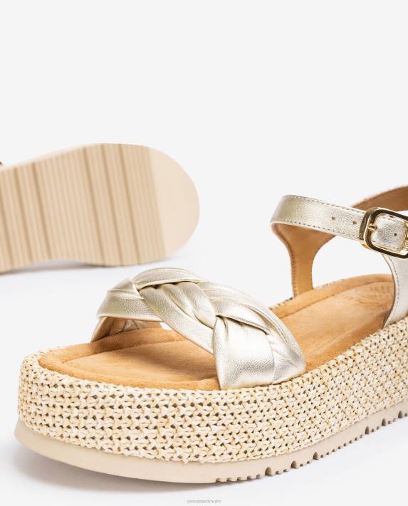 Unisa kvinnor graciös sandal med quiltad fläta framtill 06DT96