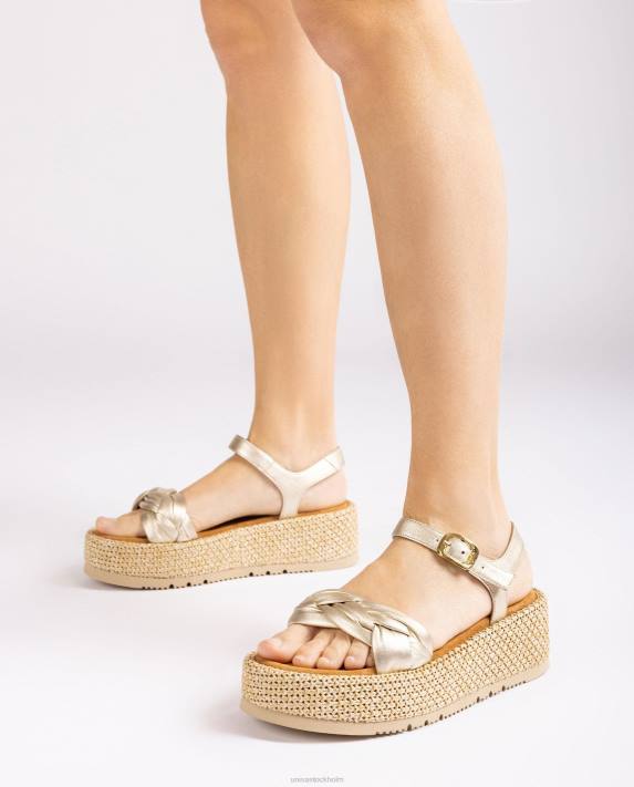 Unisa kvinnor graciös sandal med quiltad fläta framtill 06DT96