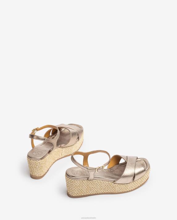 Unisa kvinnor graciös sandal med raffia blockklack 06DT166