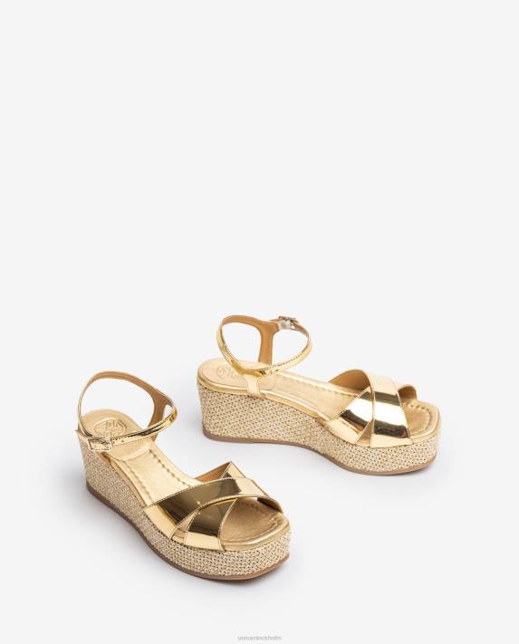 Unisa kvinnor graciös sandal med raffia blockklack 06DT168