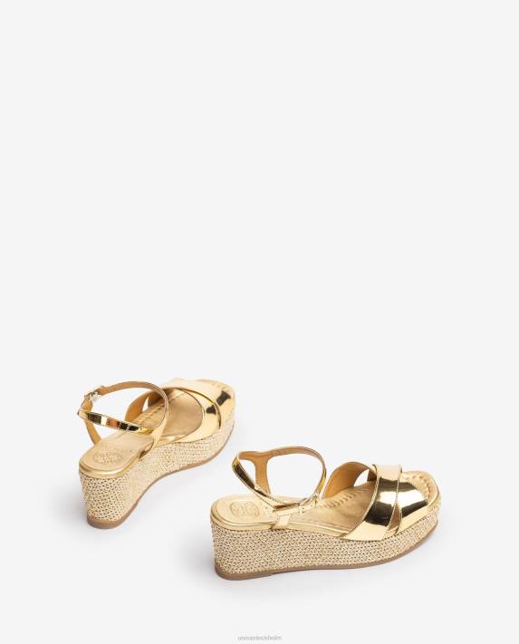 Unisa kvinnor graciös sandal med raffia blockklack 06DT168