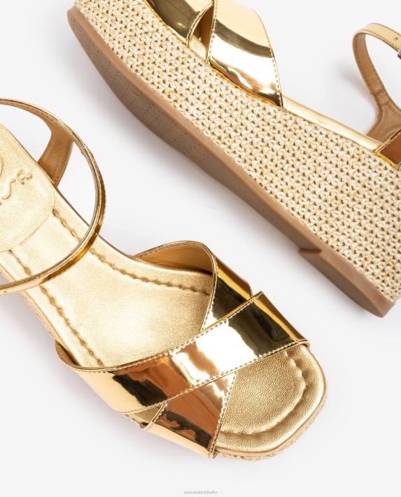 Unisa kvinnor graciös sandal med raffia blockklack 06DT168