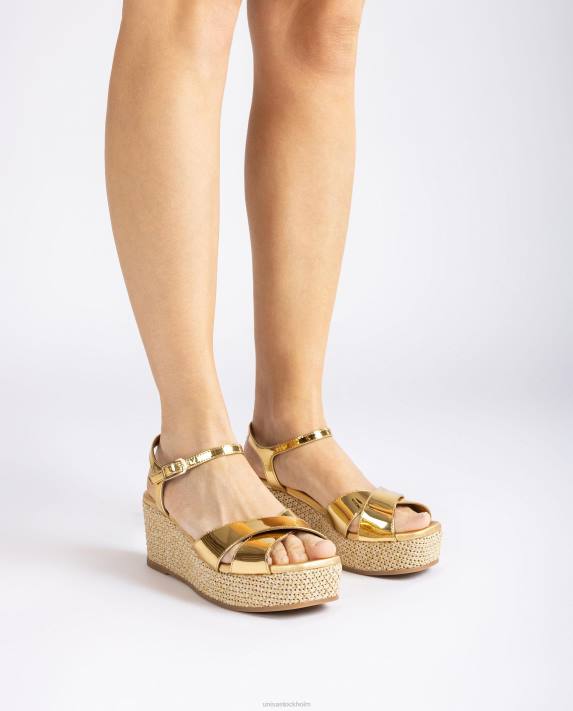 Unisa kvinnor graciös sandal med raffia blockklack 06DT168