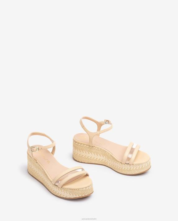 Unisa kvinnor graciös sandaler i kontrasterande läder 06DT337