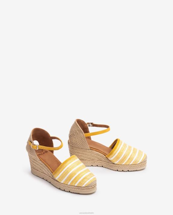 Unisa kvinnor gul espadrille gjord i jarapa-tyg 06DT723