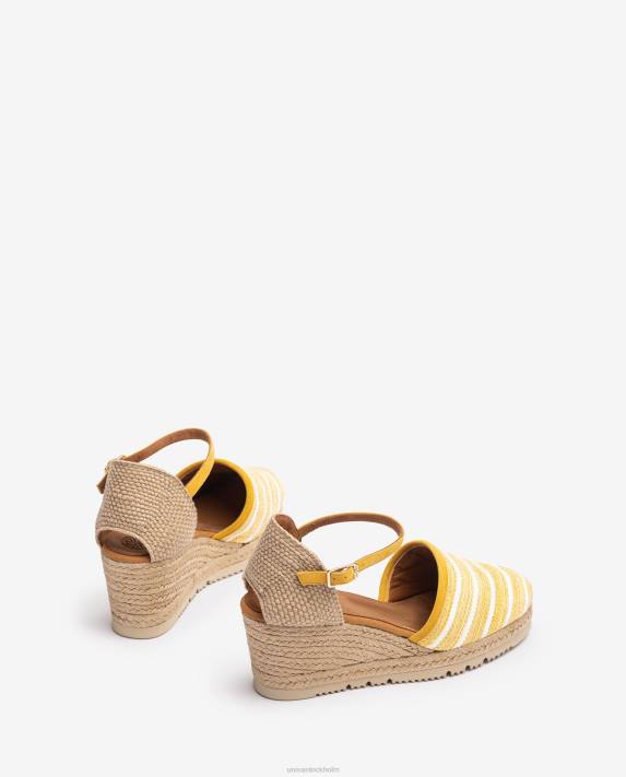 Unisa kvinnor gul espadrille gjord i jarapa-tyg 06DT723