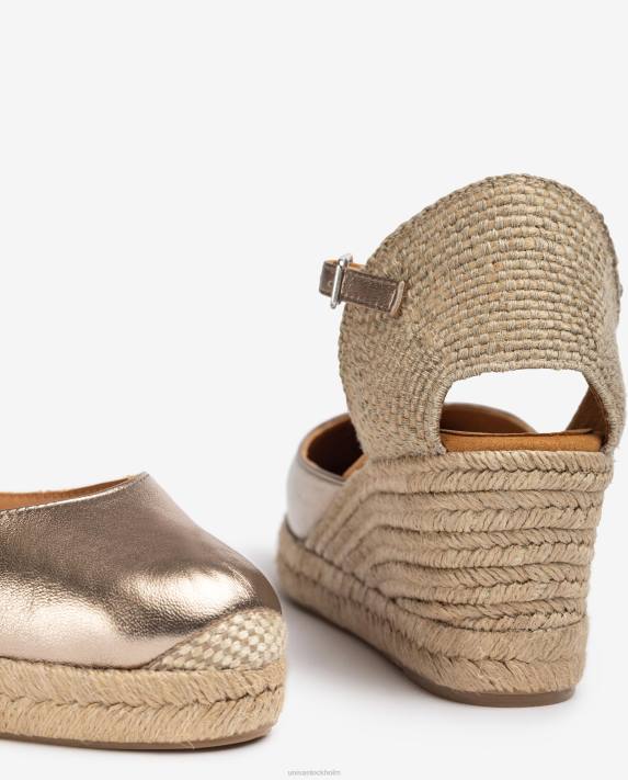 Unisa kvinnor mode espadrille vamp-klack med metallic finish 06DT785