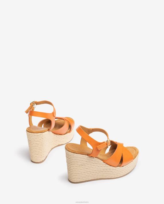 Unisa kvinnor orange högkilad sandal 06DT192
