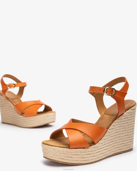 Unisa kvinnor orange högkilad sandal 06DT192