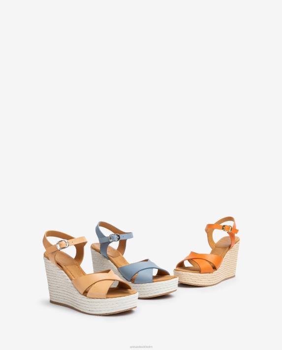 Unisa kvinnor orange högkilad sandal 06DT192
