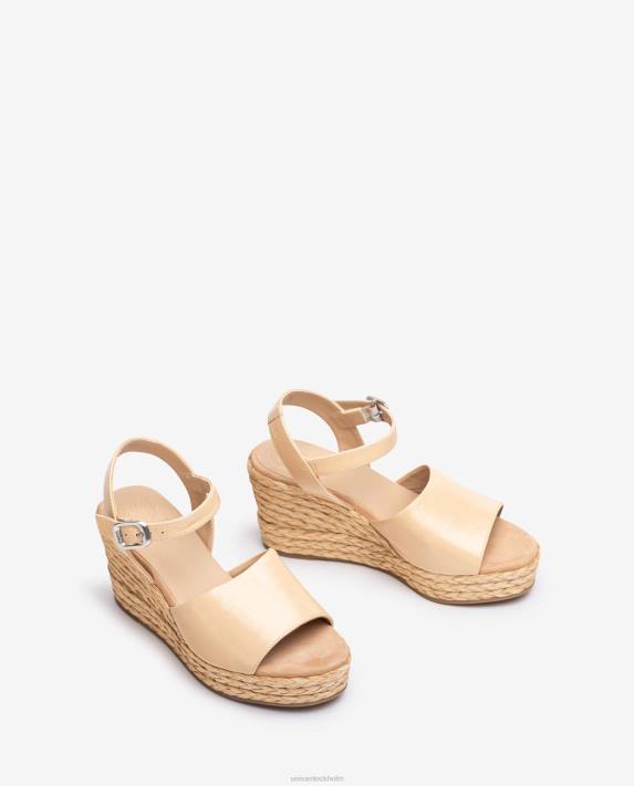 Unisa kvinnor rosa bred vamp och jute sandal 06DT298