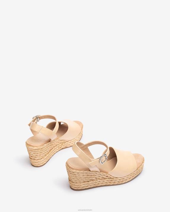 Unisa kvinnor rosa bred vamp och jute sandal 06DT298