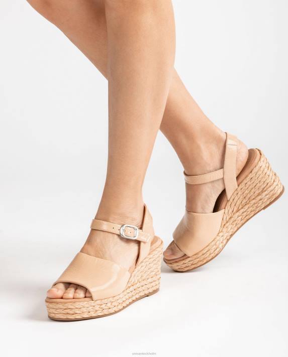 Unisa kvinnor rosa bred vamp och jute sandal 06DT298