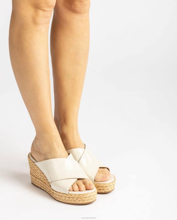 Unisa kvinnor vit bred sandal med korsband 06DT296