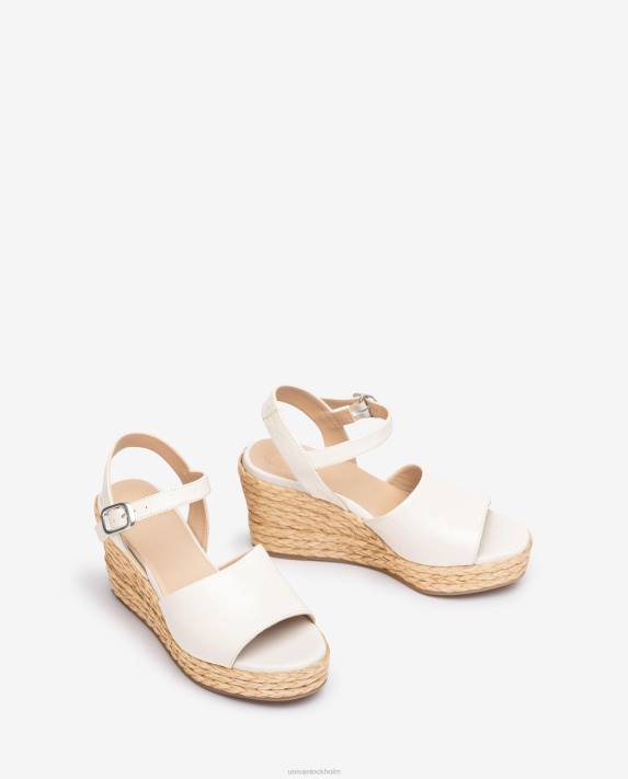 Unisa kvinnor vit bred vamp och jute sandal 06DT299