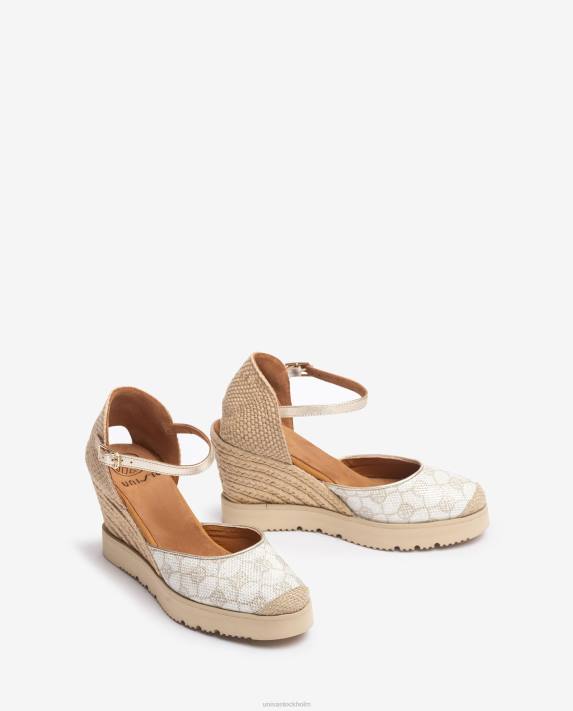 Unisa kvinnor vit espadrille med klädsel 06DT742