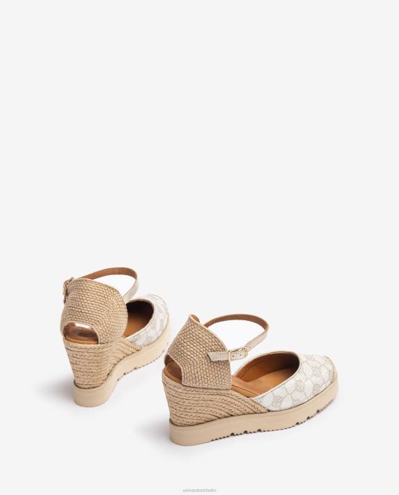 Unisa kvinnor vit espadrille med klädsel 06DT742