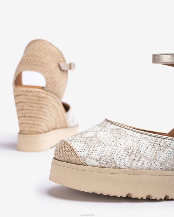 Unisa kvinnor vit espadrille med klädsel 06DT742
