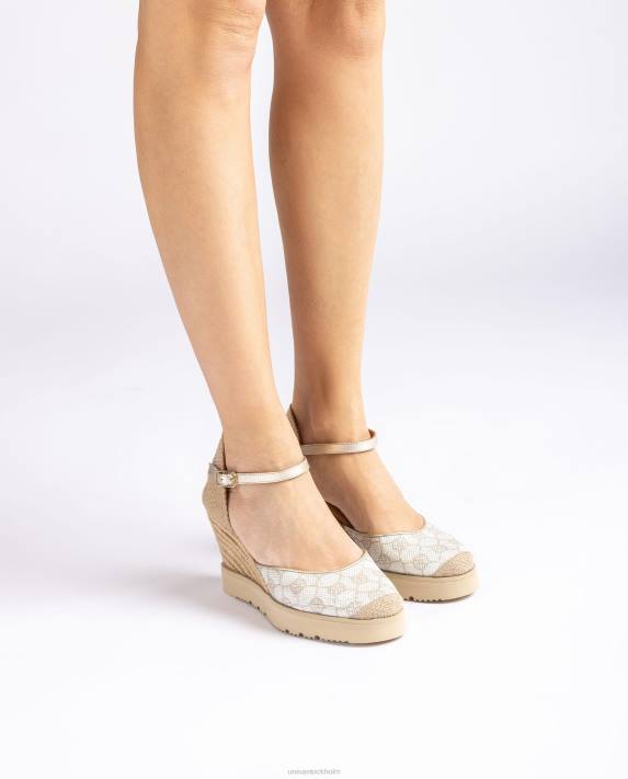 Unisa kvinnor vit espadrille med klädsel 06DT742