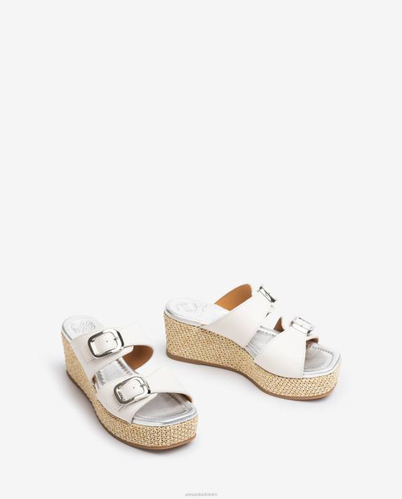 Unisa kvinnor vit sandal med axelband med spänne 06DT149