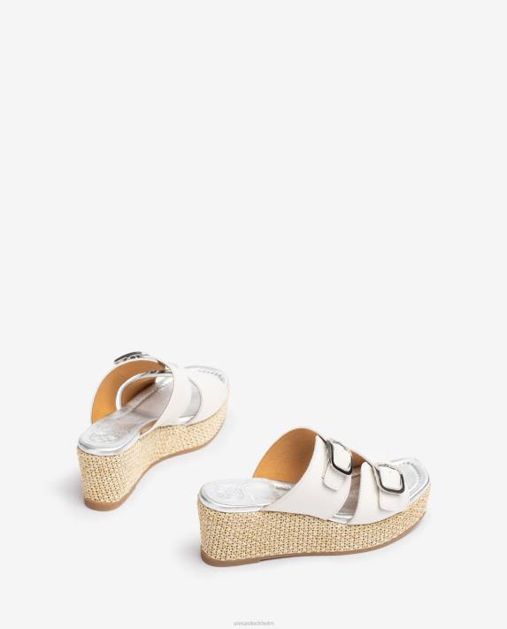 Unisa kvinnor vit sandal med axelband med spänne 06DT149