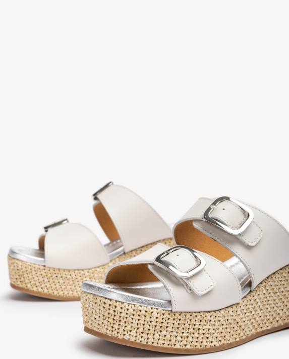 Unisa kvinnor vit sandal med axelband med spänne 06DT149