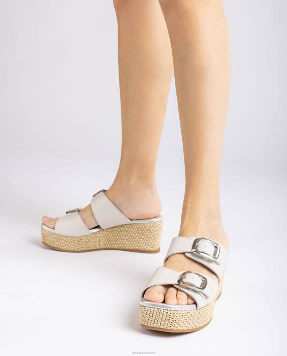 Unisa kvinnor vit sandal med axelband med spänne 06DT149