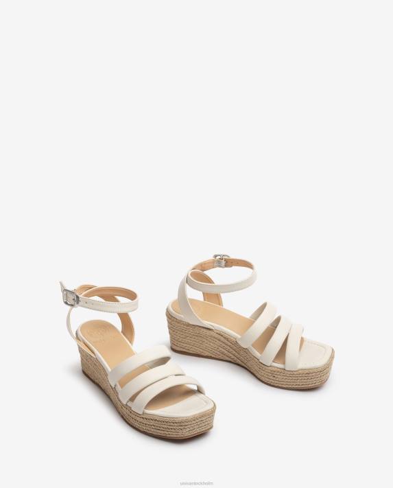 Unisa kvinnor vit sandaler med axelband med fyrkantig tå 06DT370