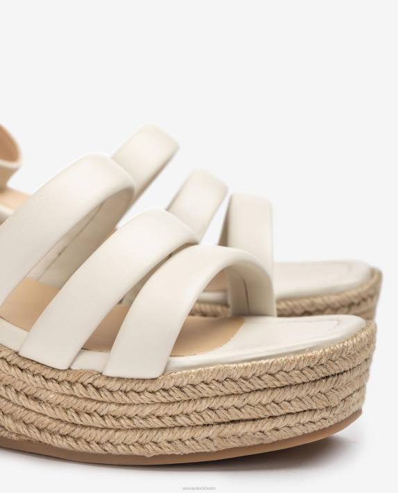 Unisa kvinnor vit sandaler med axelband med fyrkantig tå 06DT370