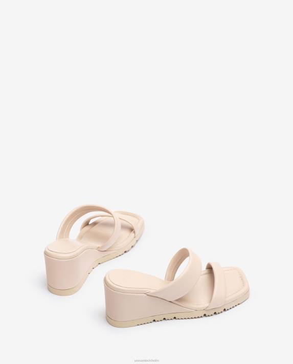 Unisa kvinnor beige sandal med kilklack och vadderad sula 06DT291