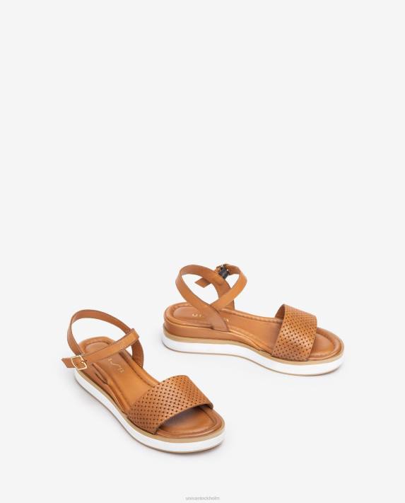 Unisa kvinnor brun sandal med sportig kil 06DT139