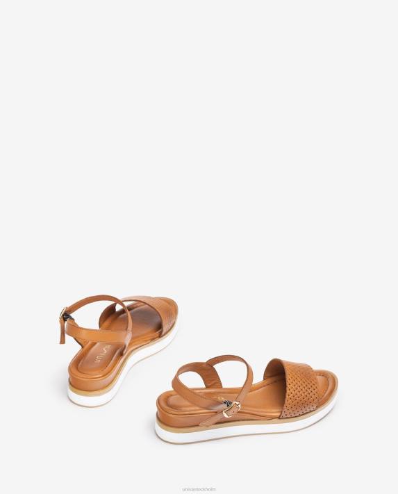 Unisa kvinnor brun sandal med sportig kil 06DT139