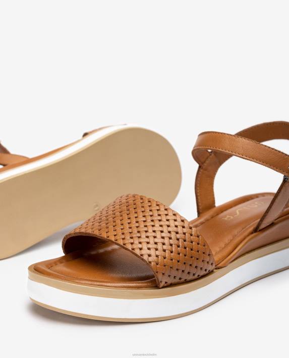 Unisa kvinnor brun sandal med sportig kil 06DT139