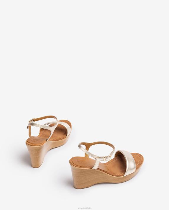 Unisa kvinnor graciös sandal i metallisk effekt med block 06DT252