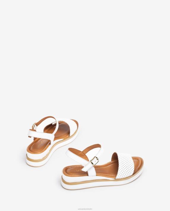 Unisa kvinnor vit sandal med sportig kil 06DT140