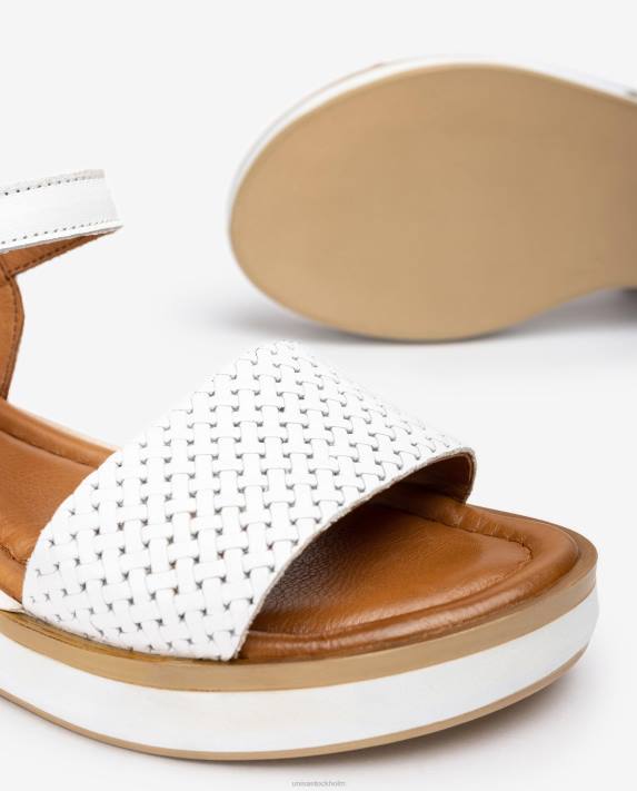 Unisa kvinnor vit sandal med sportig kil 06DT140