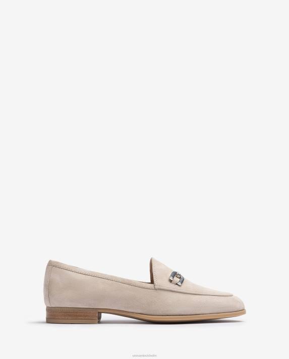 Unisa kvinnor beige loafer med klädsel 06DT606